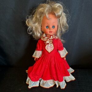 60s furga Italian 12” doll With Sleeping Eyes Hair Needs attention & cleaned!